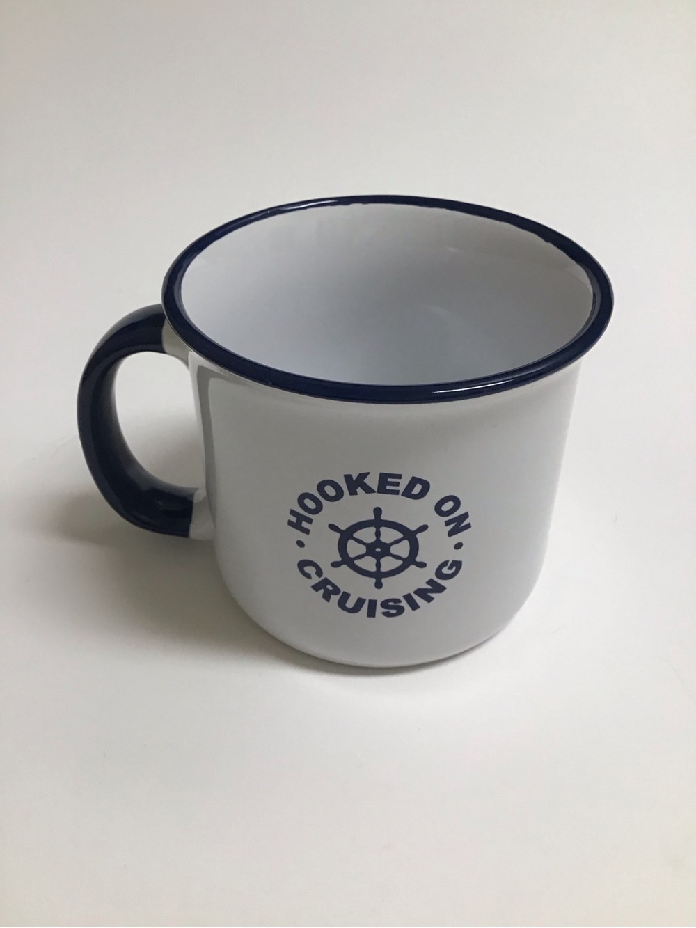 NCL Coffee Mug Norwegian Cruise Line HOOKED ON CRUISING Tea Cup Ceramic Nautical - Picture 2 of 10
